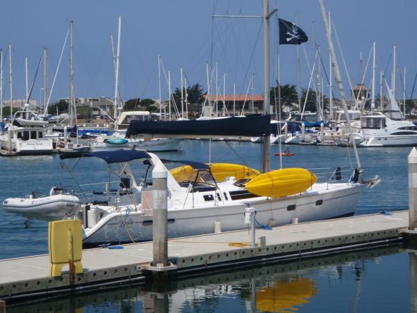 Channel Islands Harbor, CA. - Loaded with four kayaks in preparation to a Santa Cruz Island sea cave vacation.