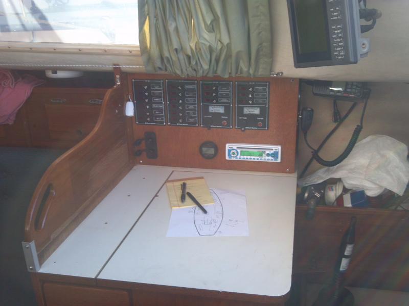 chart table/nav station and electrical panels