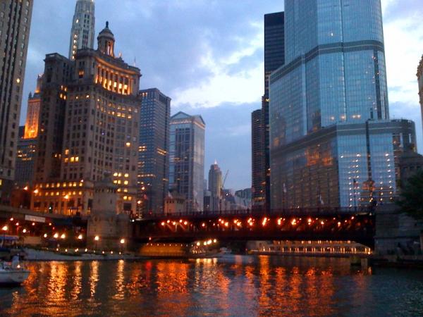 Chicago River at Dusk