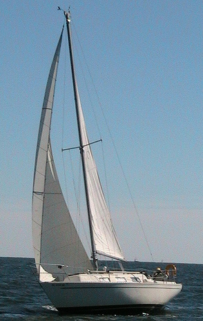 Columbia 8.7 under sail on Chesapeake Bay