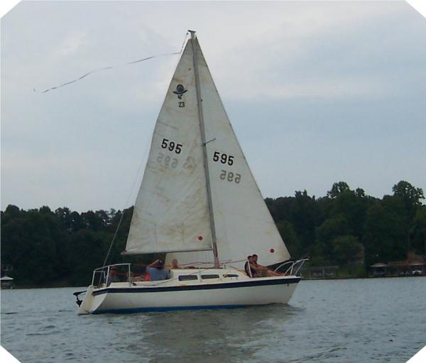 Coronado 23' before restoration.  She took on about 30 gallons/day.