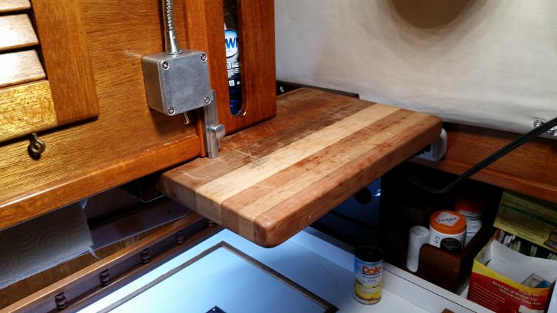 cutting board readily available for use