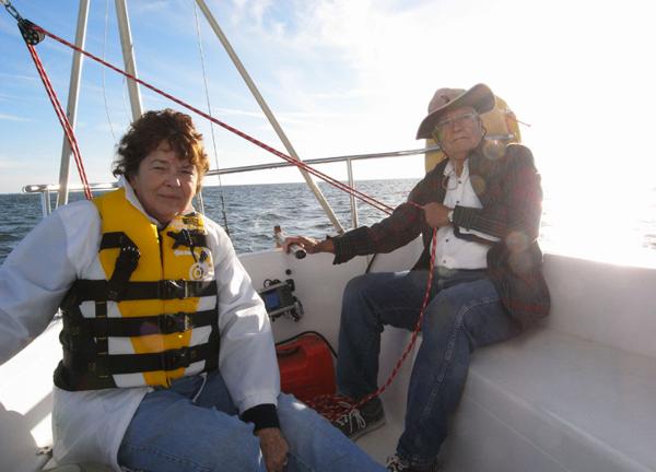 daddy and charlotte sailing