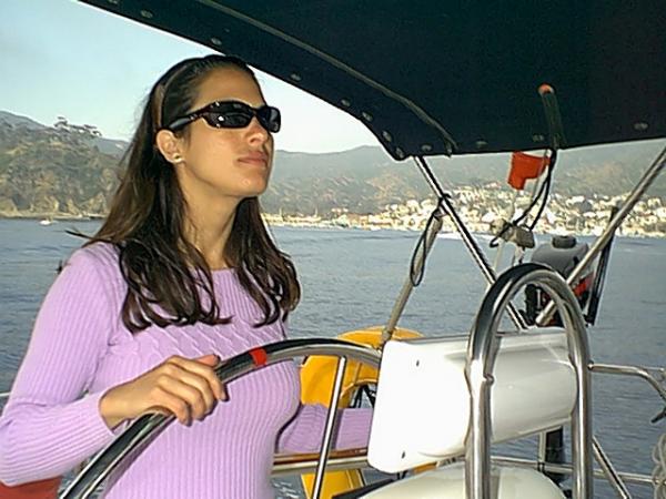 Daughter Vanessa off Avalon Harbor.