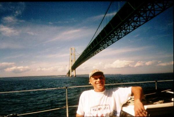 DB 00 20 Mike crossing under the Mackinac Bridge