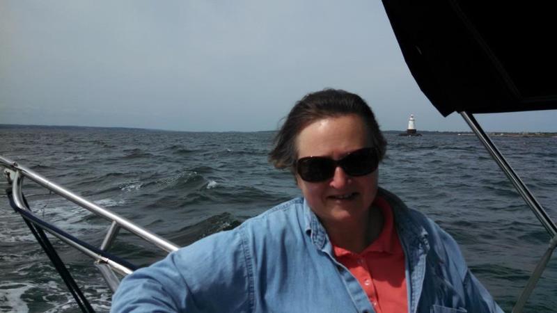 Deb rounding Sakonnet Light