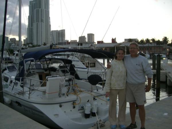 Docked in downtown Miami on way to Marathon