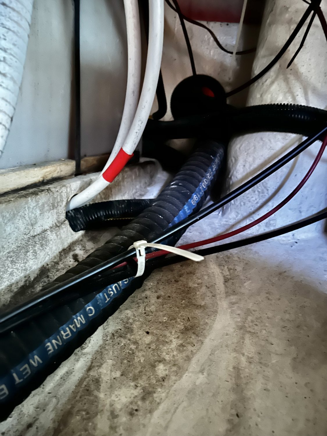 Exhaust Hose exiting to Rear Lazerette