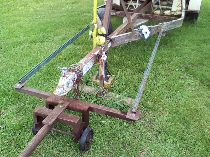 Extender tongue attached to the trailer.