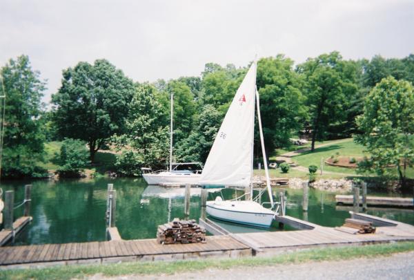 'Fantastic' in its slip at Smith Mountain Lake, VA.