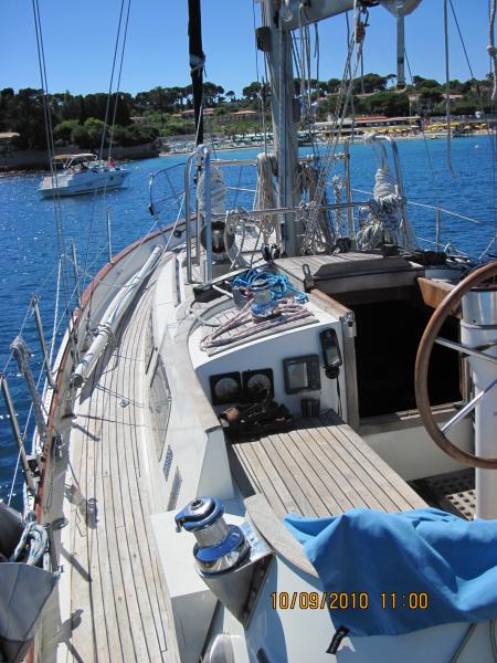 Favoutite mooring at Plage Keller off Antibes