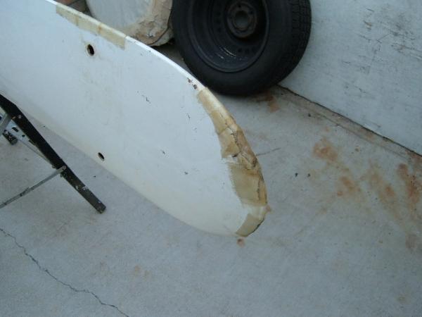 Fiberglass patch to centerboard