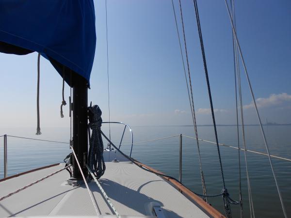 First cruise out of the bay to Lake Erie Islands. Unfortunately, no wind!