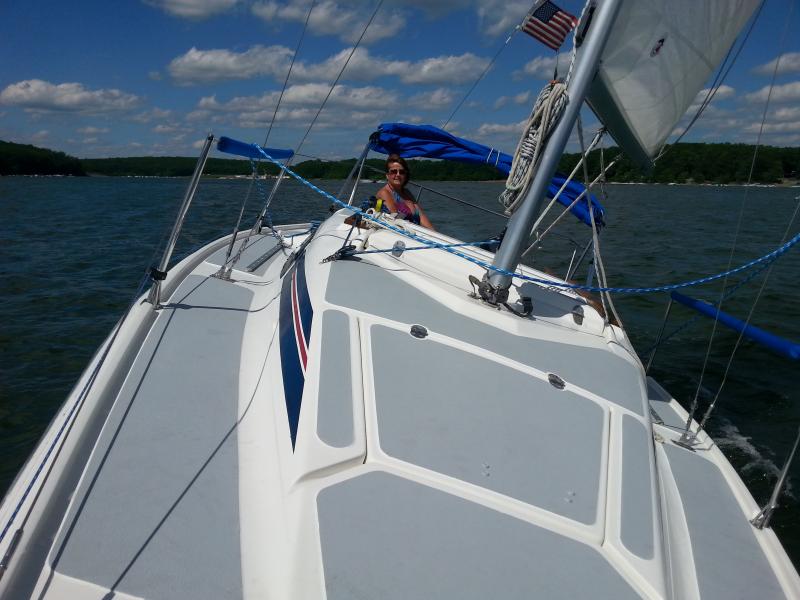 First mate at the helm..