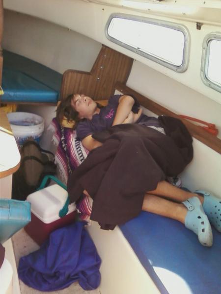 First Mate - Sailing is hard work!