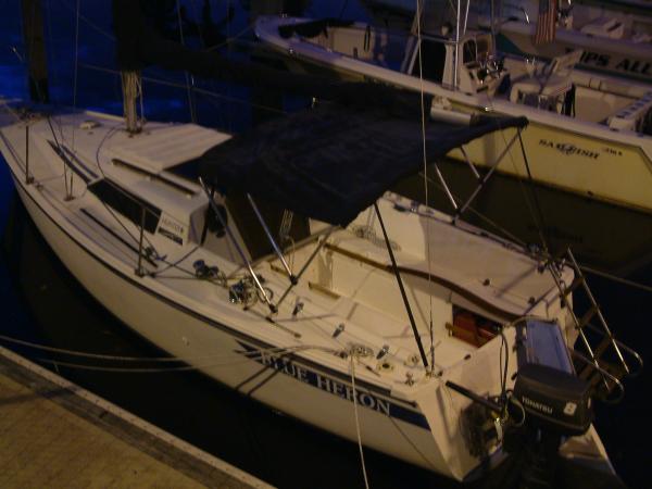 First sight.... Renamed 'Blue Heron' she sat waiting at Matheson Hammock Marina in South Miami. The owner had done a nice job of getting her ready.