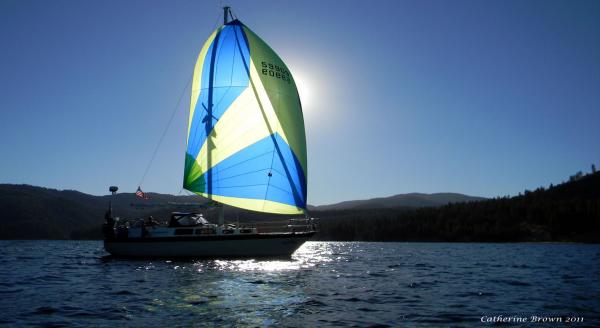 Flying a spinnaker as a cruising chute we had a great day undersail as the southerly breezes built.