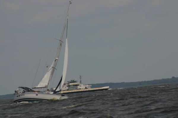 Forty knots of wind on the Neuse River, NC