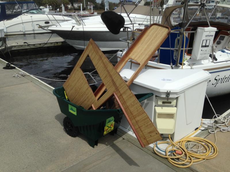 Free Spirit Old Galley Removed from boat.