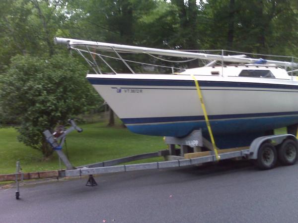 front view on the trailer