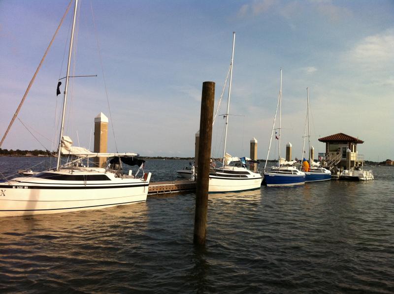 Galactica at the city marina in St. Augustine Florida near the Bridge of Lions during JMGT2011 (Jacksonville MacGregor Get Together)