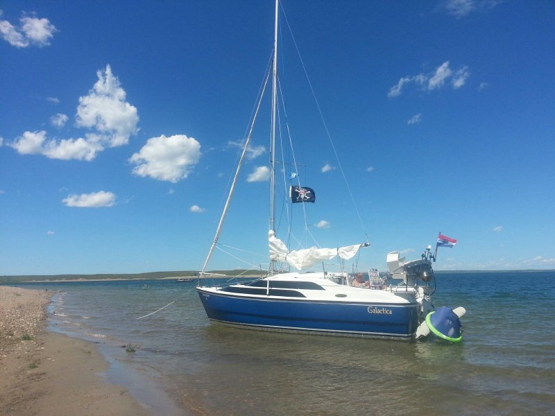 Galactica beached,  Lake Oahe South Dakota