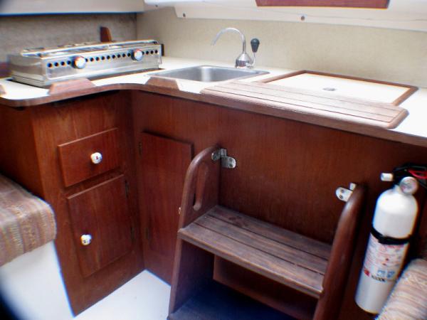 Galley Cabinetry and Stairway