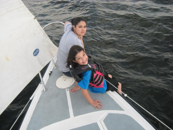 Girls Sailing on Lake Conroe 2