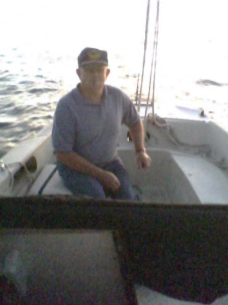 Grandpa at the helm.