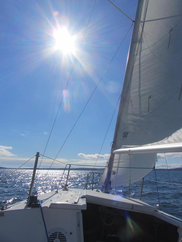 great sailing down the San Juan Channel, towards Cattle Point