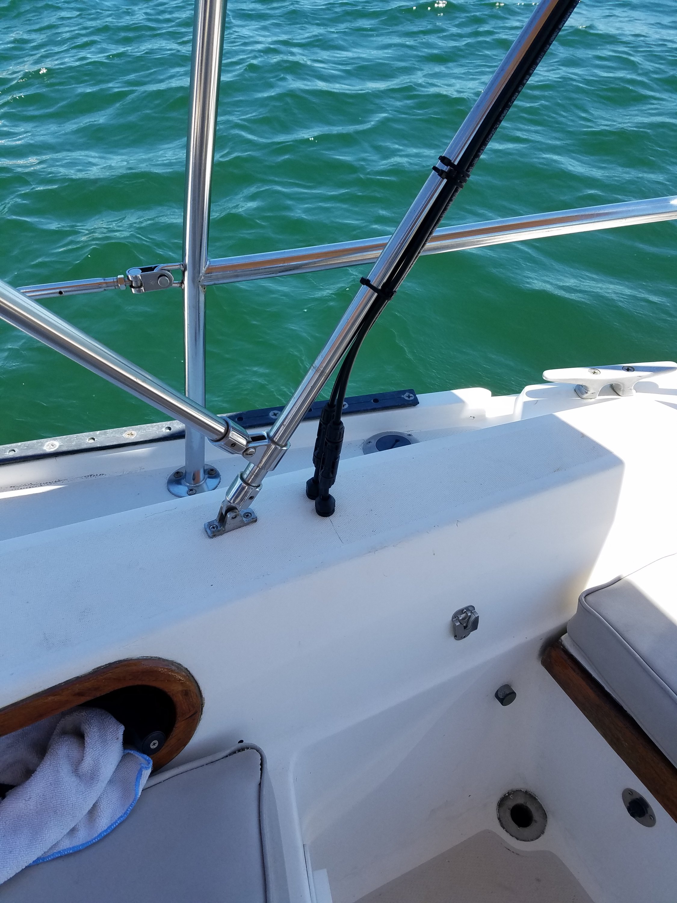 Half Moon Solar Bimini Cable Entry