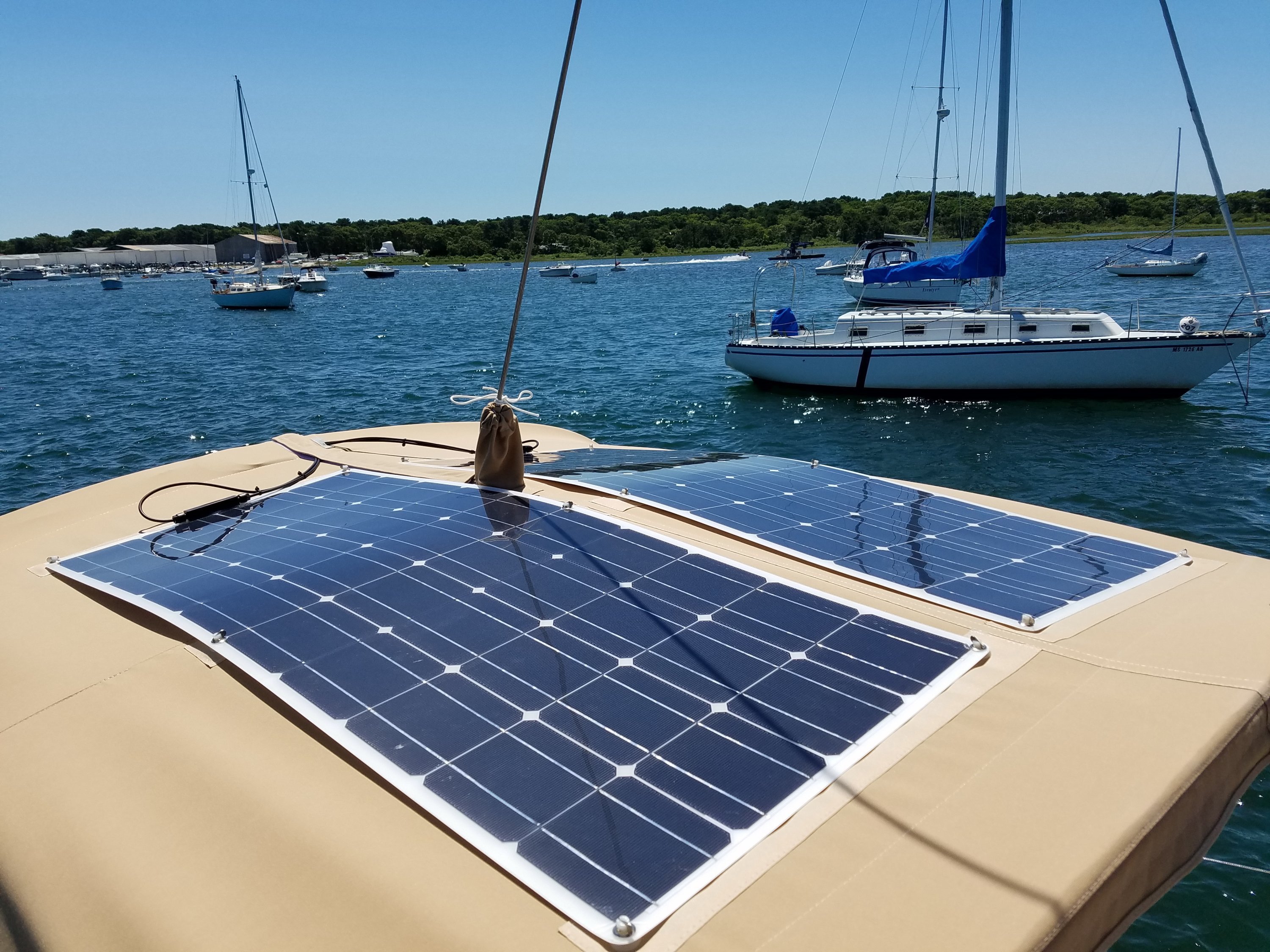 Half Moon Solar Bimini Close-up