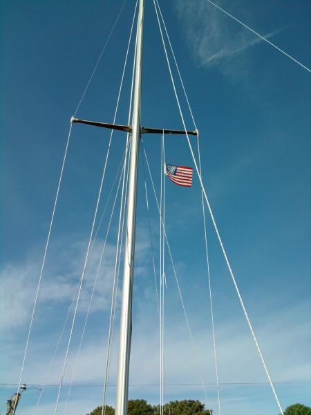 Halyard or not - the colors are flying