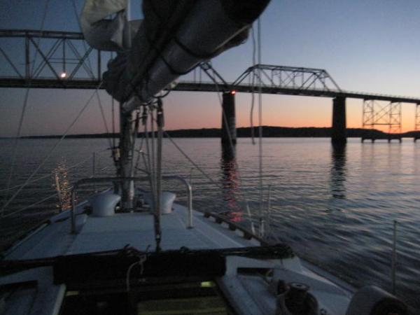 Heading home under the Eggner's Ferry bridge on Kentucky Lake.