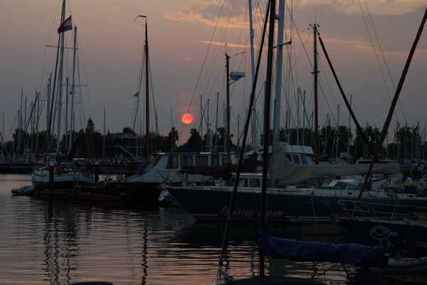 Hellevoetsluis at sunset