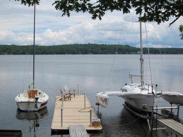 Home port on Bantam lake on my friend's dock.