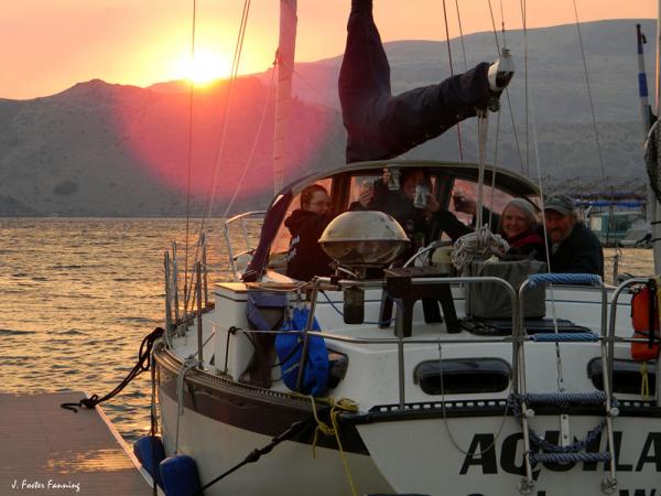 HONU crew visiting AQUILA at the Keller Marina. Image Foster Fanning