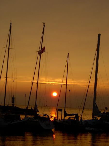 Huron 04 45 Port Elgin Marina at sunset