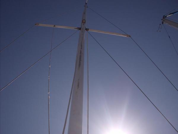 I would later find out that you could almost pull the sidestays to the mast...yeah, they were THAT loose.