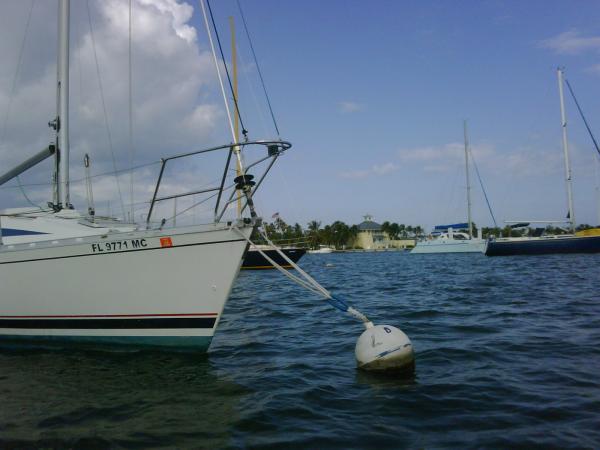 In his mooring in Key Biscayne