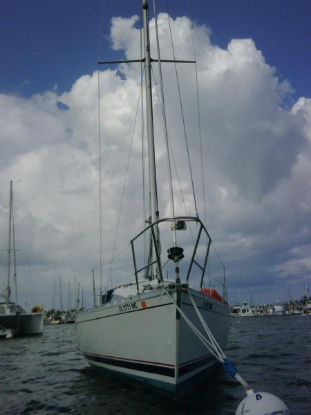 In his mooring in Key Biscayne