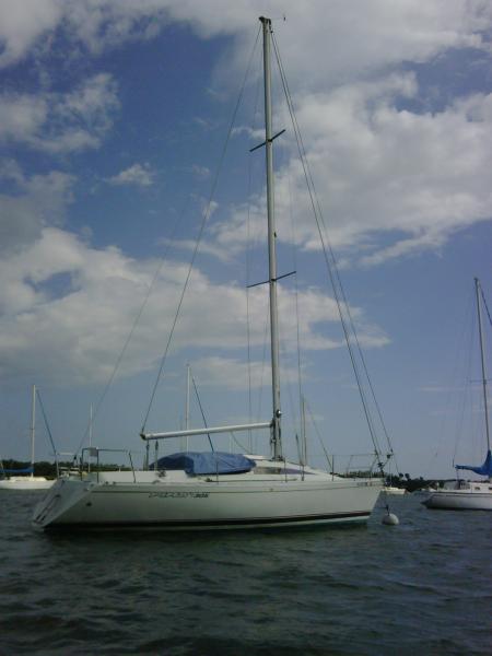 In his mooring in Key Biscayne