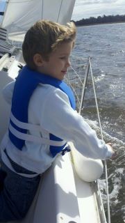 Jacob Sailing - Grandson loves the water too.