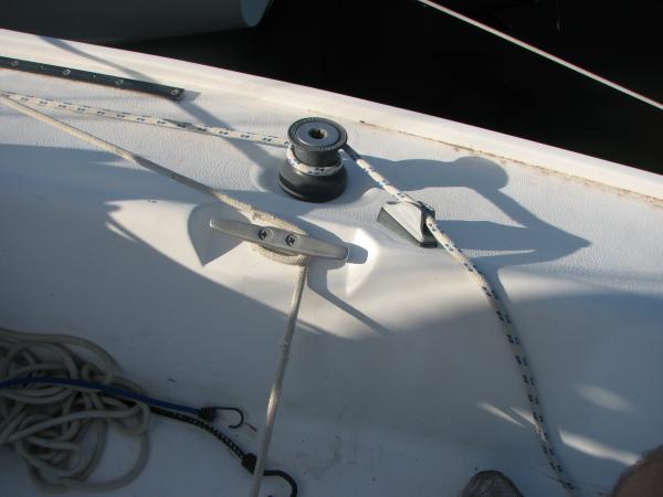 jib sheet/winch with jam cleat