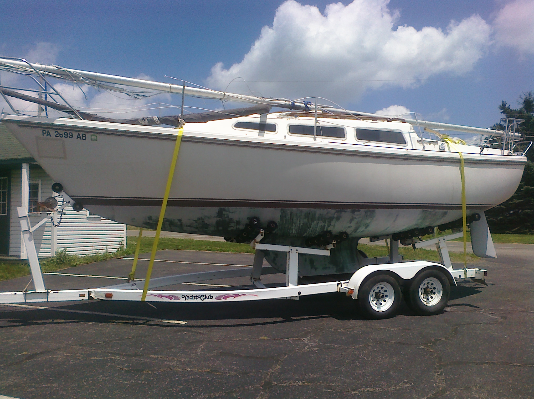 Leaving Butler PA with Chantilly Lady, after checking brakes, emptying rainwater out of cabin and adjusting hitch.