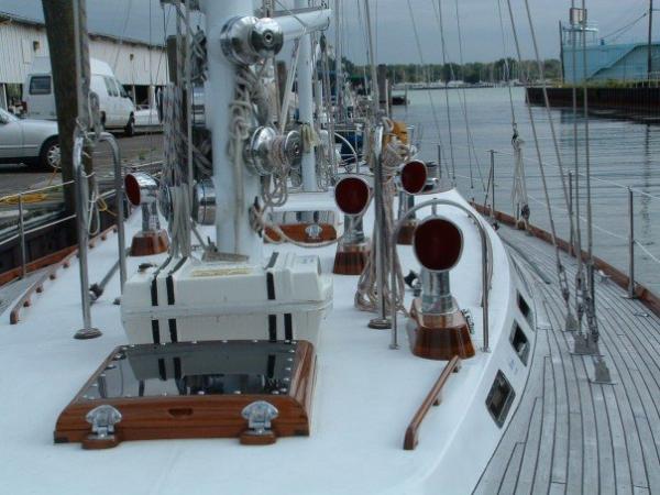 Looking aft from the bow.