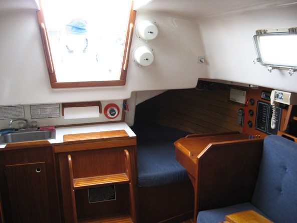 Looking aft