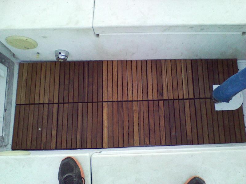 Looks a lot better after we covered it with teak flooring.