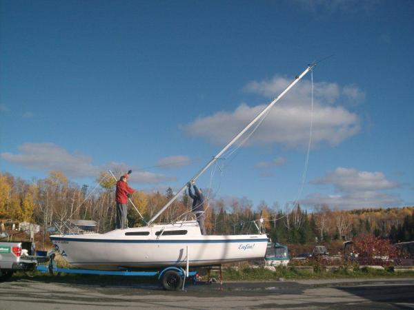 Lowering the mast, step 2