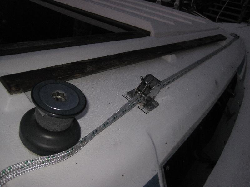 main jib sheet stopper and winch